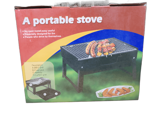 منقل شوي مستطيل سفري 35*27*20سم