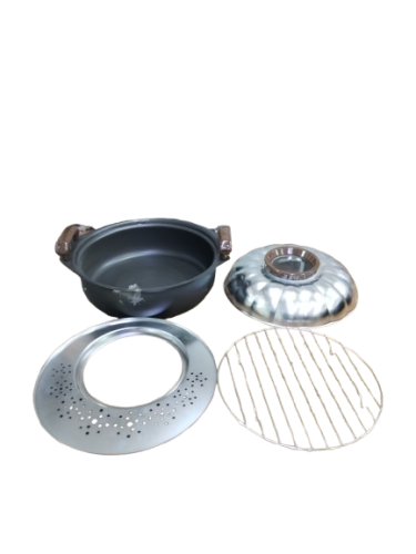 مقلاة ياباني بمصفاة و منخل و غطاء 27 سم