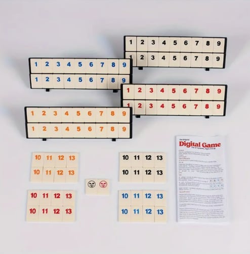 لعبة Rummikub لعبة لوحية عائلية جماعية حجم صغير