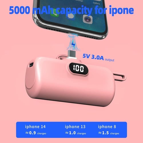 ميني شاحن متنقل صغير الحجم بسعة 5000 ملي امبير متع...