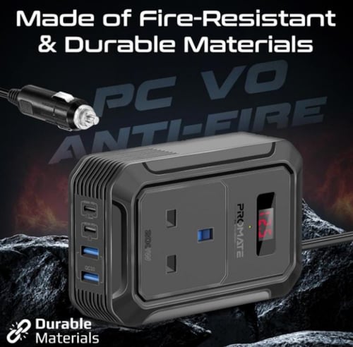 محول طاقة 5 في 1 للسيارة 12 فولت الى 220 عاكس موجة...