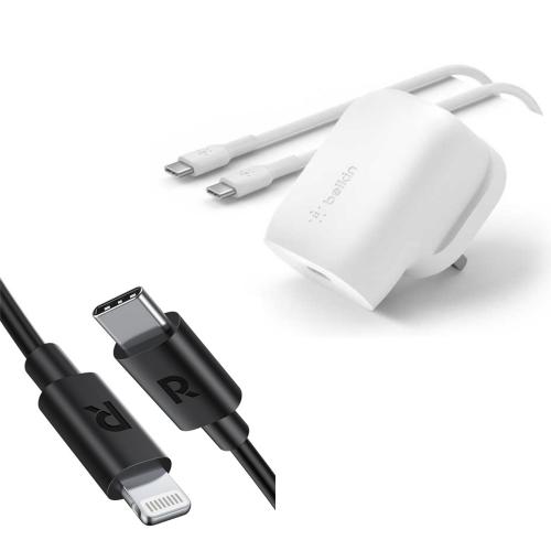 بوكس الشحن شاحن جداري بيلكن بقوة 30 واط مع سلك تاي...