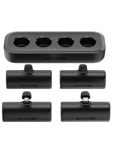 راف باور منصة 4 بطاريات باوربانك بسعة 5000 ملي امب...