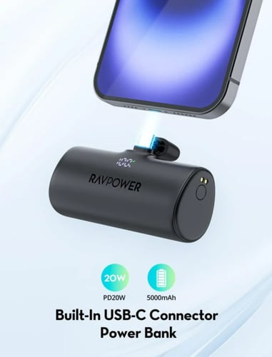 راف باور منصة 4 بطاريات باوربانك بسعة 5000 ملي امب...