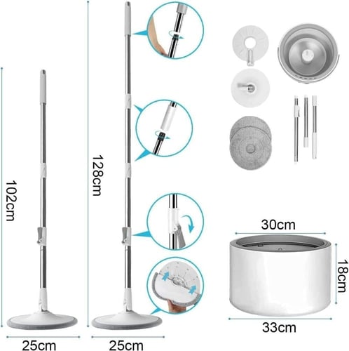 كاوية بخار يدوية بقوة 1400 واط + ممسحة الارضيات ال...