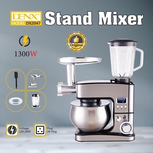 عجانة كهربائية ومحضر طعام وفرامة لحم 3 في 1 بسعة 5...