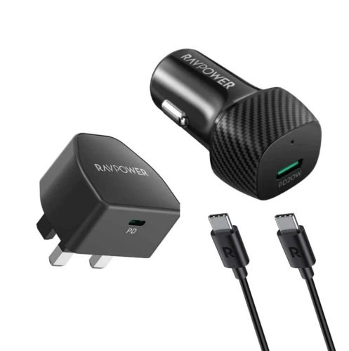 بكج شحن راف باور PC1081 | شاحن جداري بقوة 20 وات +...