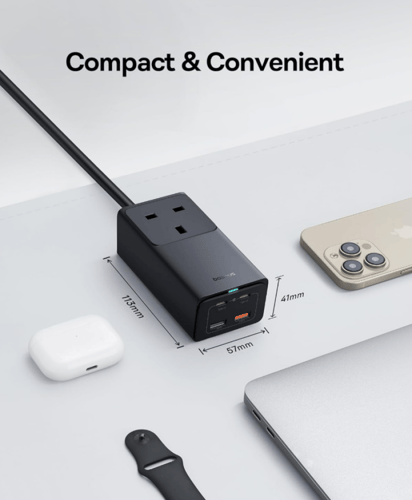 منصة شحن بيسوس بقوة 65 واط تدعم الشحن السريع بـ5 م...