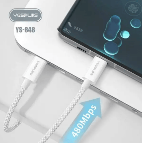كيبل شحن تايب سي Type-C بقوة 66 واط من YESPLUS YS-...