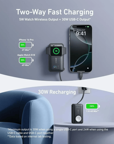 بطارية انكر ماج جو بسعة 10000 ملي امبير بقوة 35 وا...