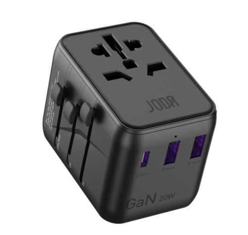 فيش جداري عالمي بجميع المنافذ بقوة 20 واط من جودا...