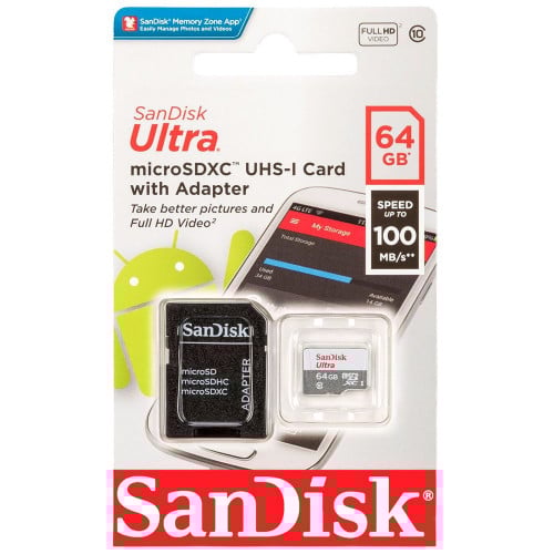 بطاقة ذاكرة ميموري كارد SanDisk 64GB