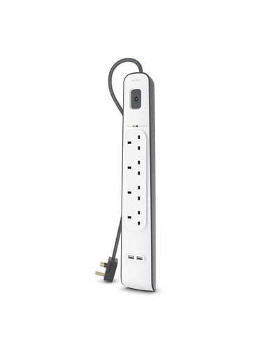 توصيلة كهرباء ب4 منافذ ثلاثية ومنفذين يو اس بي من...