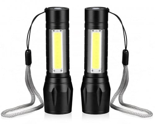 2 كشاف LED شحن USB بإضاءة جانبية C511 مقاس 9