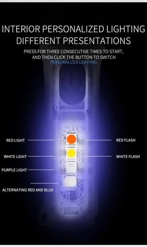 كشاف ليد صغير مزود باضاءة جانبية متعددة الالوان وا...