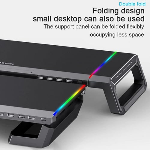 طاولة حاملة للشاشة قابلة للطي مع 4 منافذ USB وحامل...