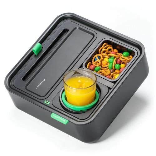 كاوتش كونسول منظم للمشروبات والاكل مع حامل اكواب م...