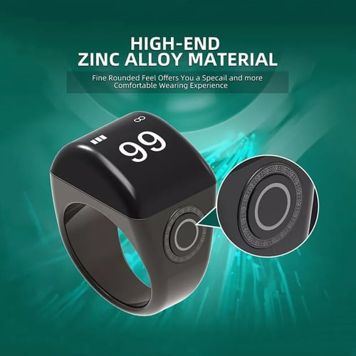 خاتم التسبيح الذكي والتذكير بمواقيت الاذان مقاوم ل...