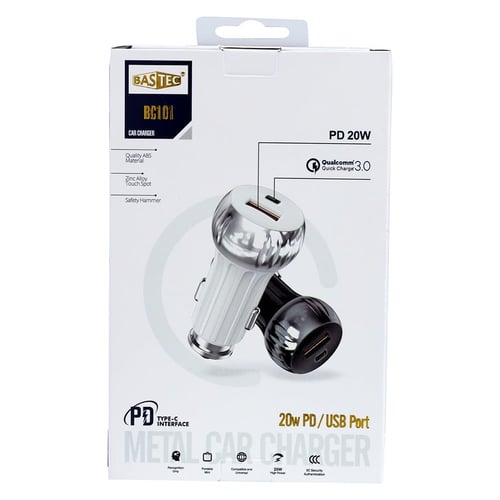 شاحن سيارة بمخرجين PD,USB