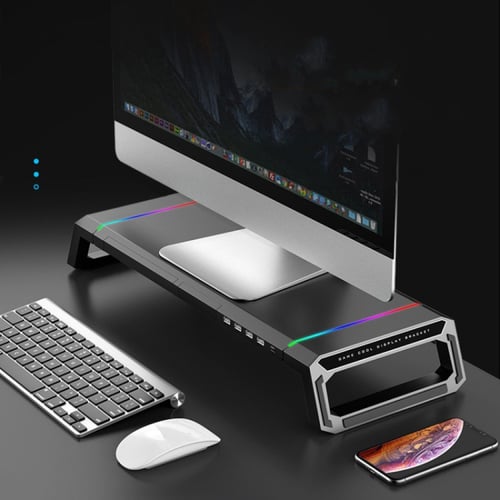 طاولة حاملة للشاشة قابلة للطي مع 4 منافذ USB وحامل...