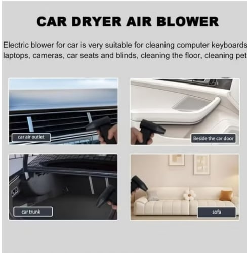 منفاخ هواء لاسلكي محمول ببطاريتين لازالة وتنظيف ال...