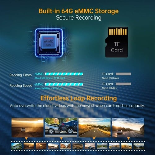 كاميرا سيارة داش كام 4K MINI5 4G امامية تدعم شريحة...