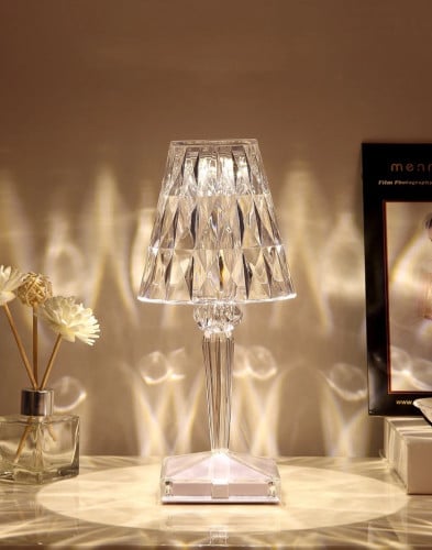 ابجورة كرستالية باضاءة ليد تعمل باللمس ومزودة بريم...