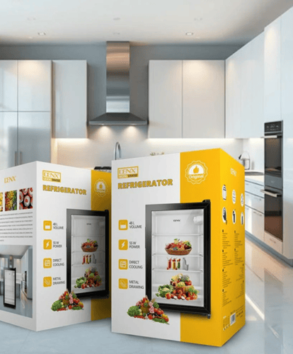 ثلاجة عرض باب زجاجي بسعة 48 لتر من دينكس DX4502