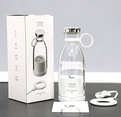 خلاط محمول ذكي وحافظة للسوائل 350مل تعمل بالشحن لا...