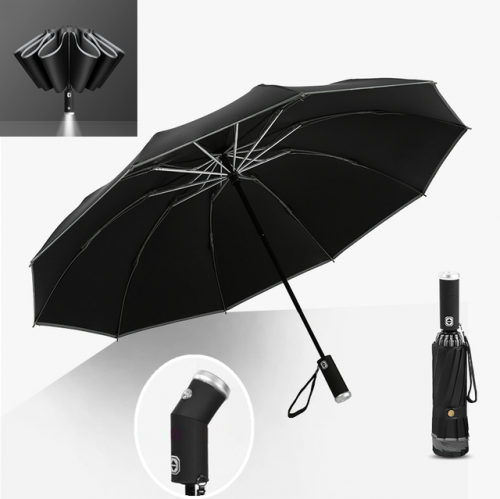 مظلة مطر شخصية ذكية مزودة بكشاف اضاءة