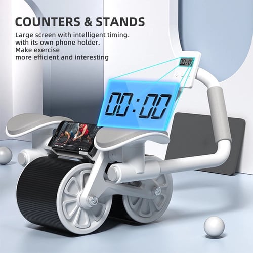 عجلة البطن مع ارتداد تلقائي ودعم للكوع مزودة بوساد...