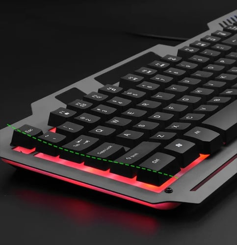 ماوس وكيبورد جيمنج مخصصة للألعاب مزود بإضاءات ليد...