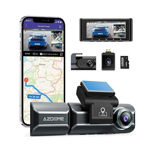 ازدوم داش كام 4k امامي وداخلي وخلفي M550 PRO AZDOM...