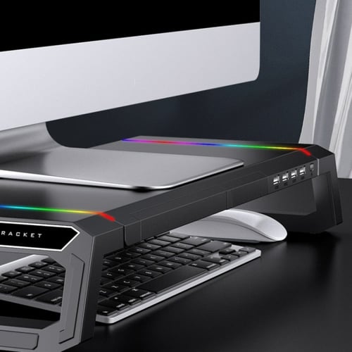 طاولة حاملة للشاشة قابلة للطي مع 4 منافذ USB وحامل...