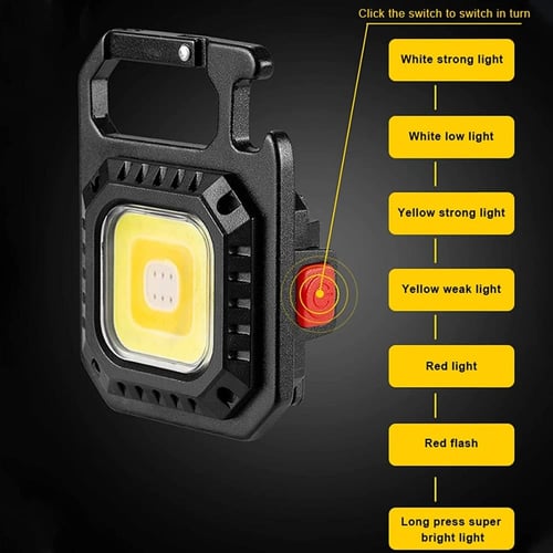كشاف يدوي COB ليد فائق السطوع بقاعدة مغناطيسية وحا...