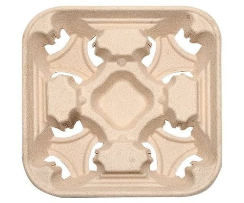 حامل اكواب كرتوني رباعي (50) حبة