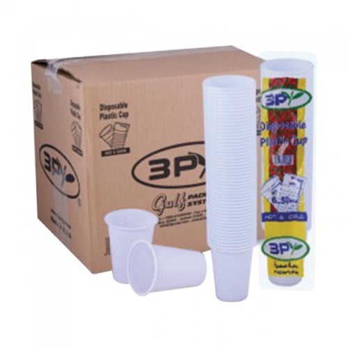 كرتون اكواب بلاستيك ابيض (1000) كوب