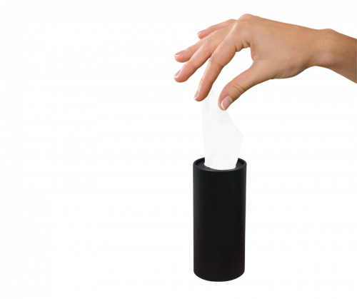 مناديل اسطواني اسود