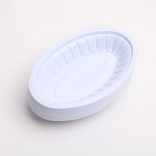 كرتون صحن بلاستيك بيضاوي مقاس 1 (1000) صحن