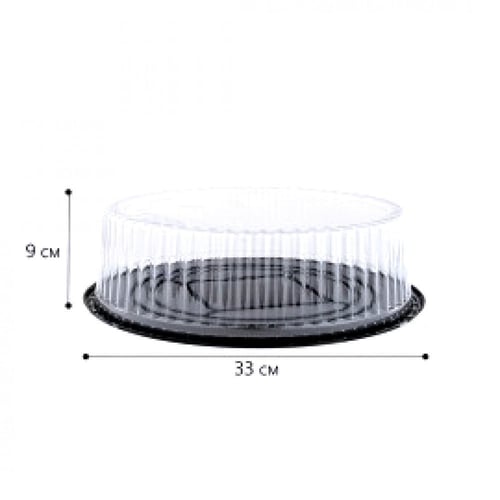 علب كيك دائري اسود 5.5 انش (10) علبه