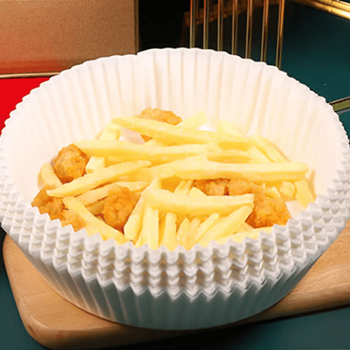 ورق زبدة ابيض للقلاية الهوائية 20 سم دائري (30) حب...