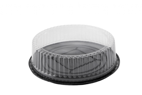 علب كيك دائري اسود 3.5 انش (10) علبه