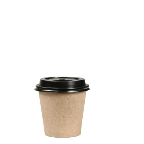 اكواب ورق 4 اونص كرافت مع الاغطية (50) كوب