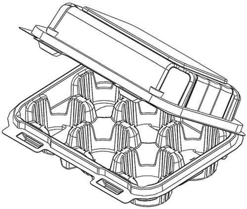 علب كب كيك كبير بلاستيك (10) علب