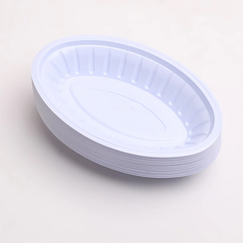 صحن بلاستيك بيضاوي مقاس نص (50) صحن