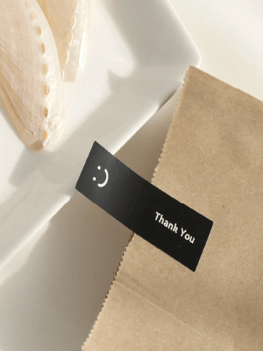 ملصقات Thank you اسود عدد (120) ملصق