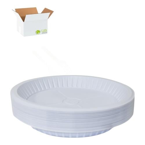 كرتون صحن بلاستيك دائري مقاس 26 (500) صحن