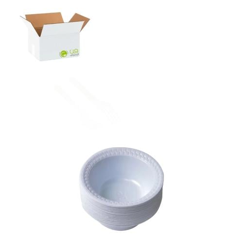 كرتون صحون بلاستيك شوربه مقاس 10 (1000) صحن