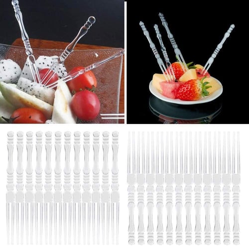 شوك حلويات شفاف (100) شوكه