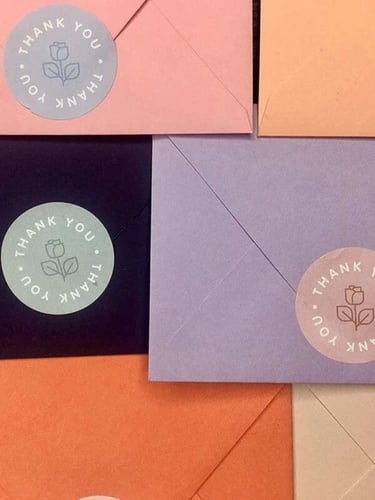 ملصقات 4*1 Thank you عدد (500) ملصق